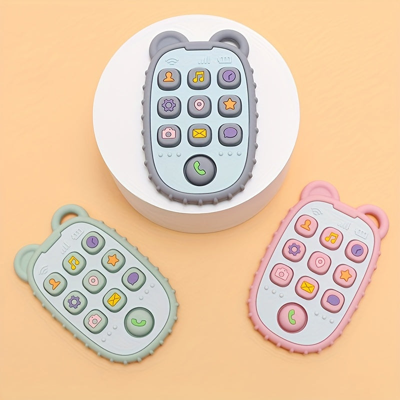 Одна деталь прорезывателя в форме мобильного телефона, сделанная из силикона, разработанная так, чтобы быть забавной и креативной. Идеальный подарок на Рождество, Хэллоуин, День благодарения, Новый год или День святого Валентина.