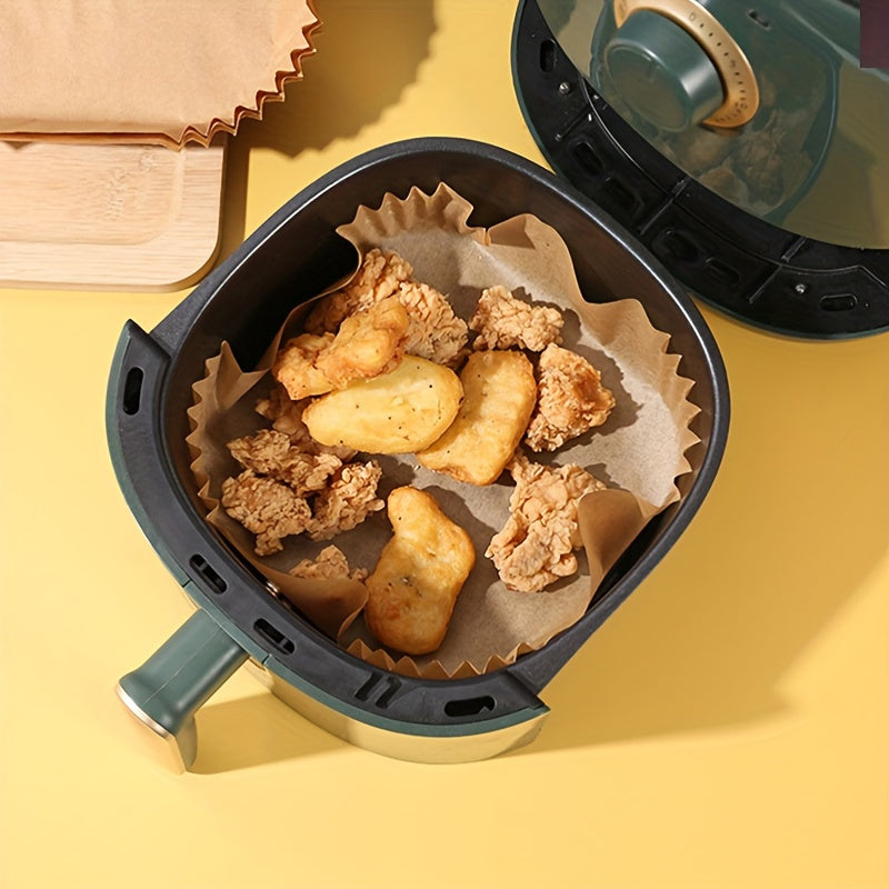 50 Non-Stick Air Fryer Liners Square Disposable Baking Oven Reheat