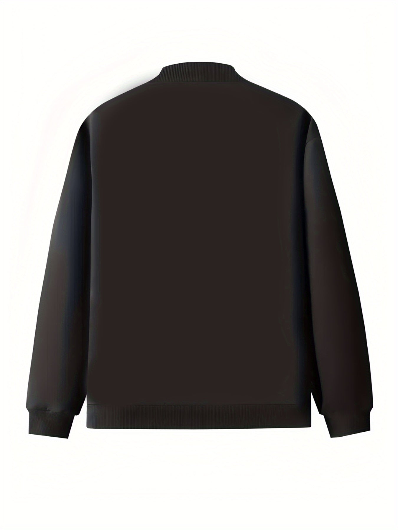 Women's Plus Size Black Bomber Jacket All-Season Zip-Up Casual Outerwear