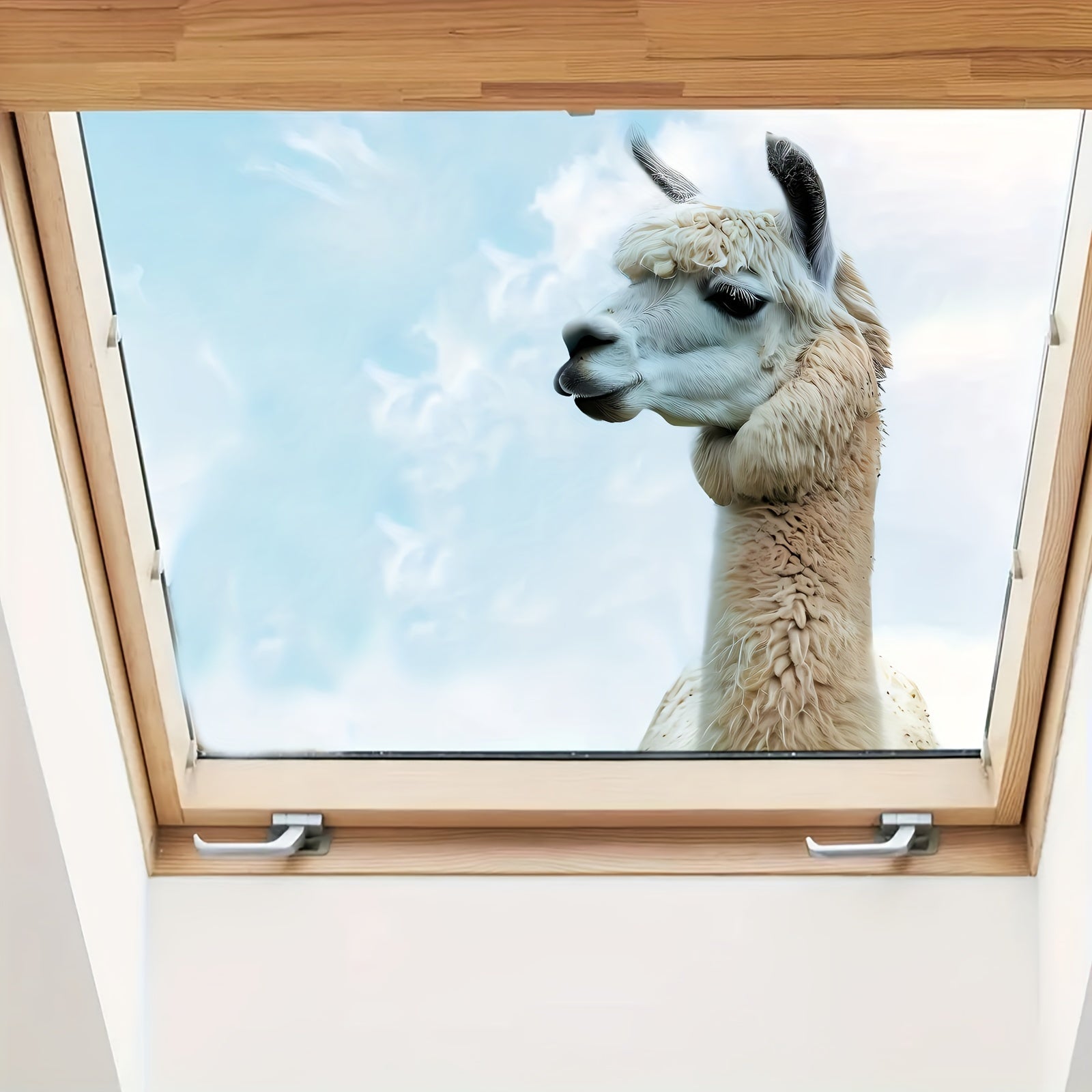 Alpaka hayvonlari oynasi uchun mat PVC qayta ishlatiladigan stiker, eshiklar, devorlar uchun dekor