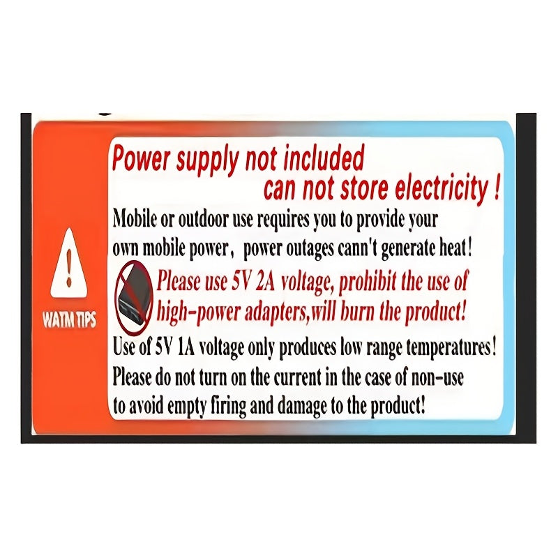 Electric Heating Pad USB Portable with 3-Temperature Control Adjustable Strap Black Gray