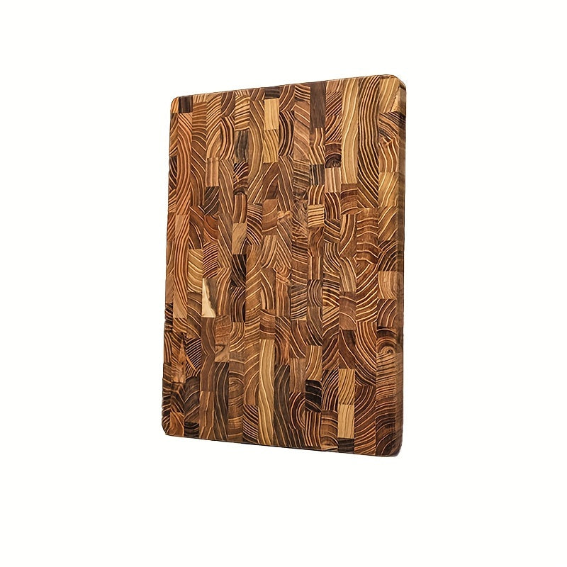 Teak Wood Cutting Board Rectangular Chopping Block Kitchen Durable