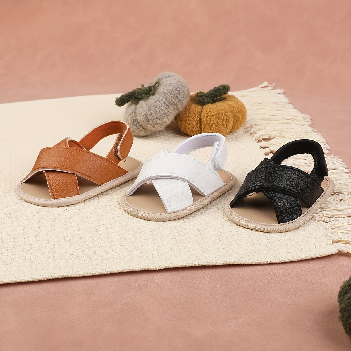 Chaqqaloq nafas oladigan och oyoqli bolalar sandallari, yopishmaydigan taglik, yozgi kundalik, chaqaloqlar uchun, jigarrang va oq