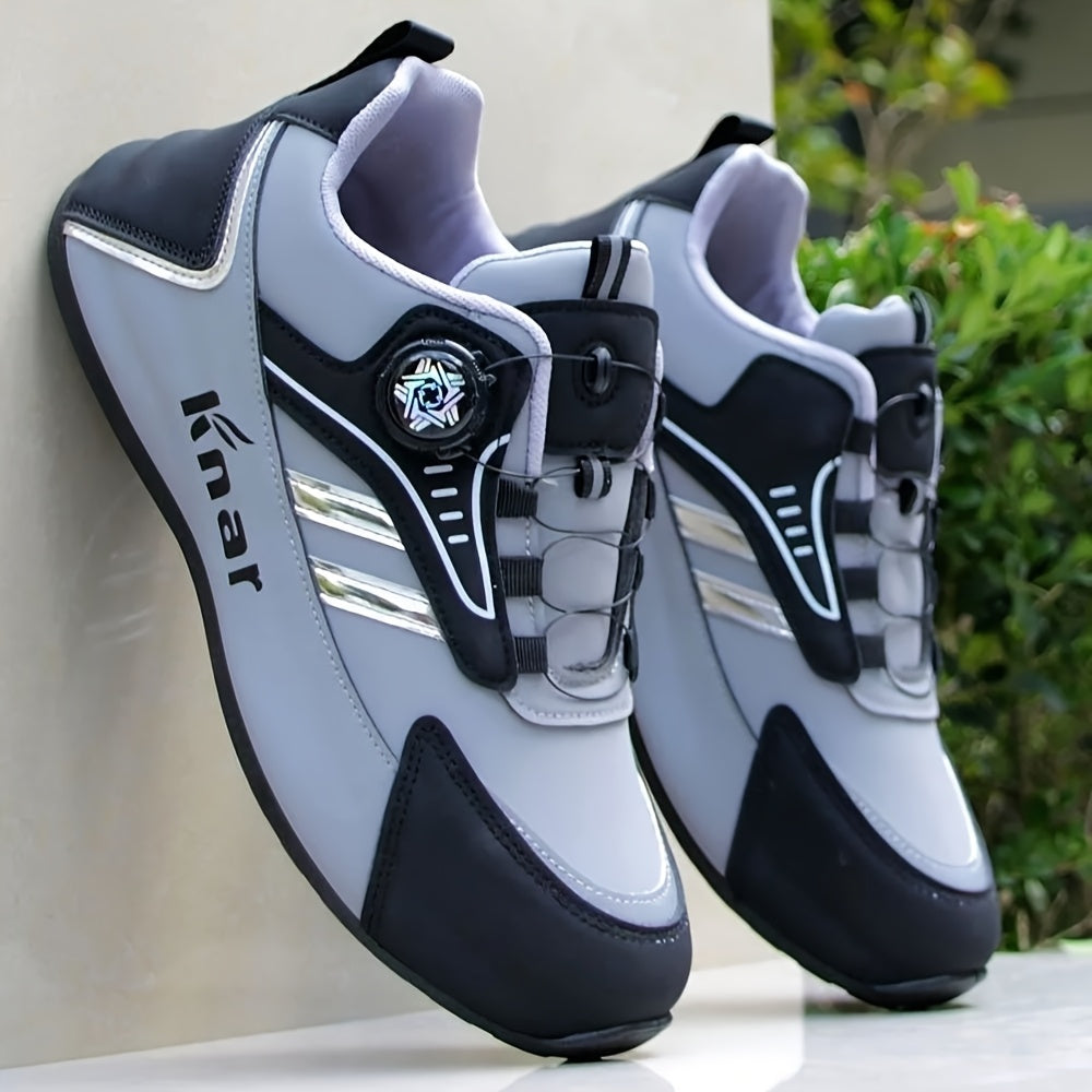 Men's Fashion Sneakers Low Top Black Gray Non Slip EVA Insole Casual Sports Exercise