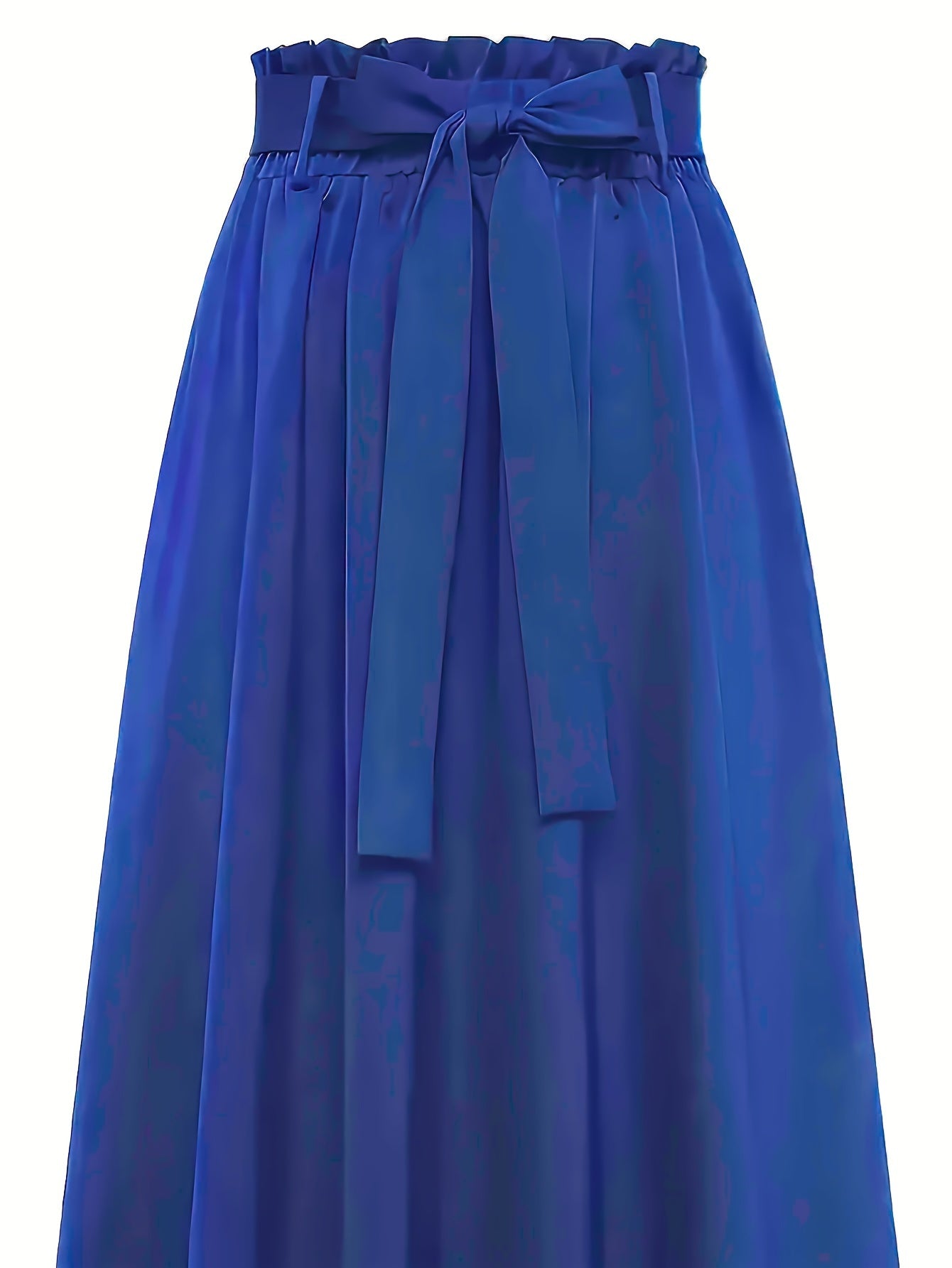 Women's Green Polyester Midi Skirt with Tie Detail for Spring Summer Machine Washable