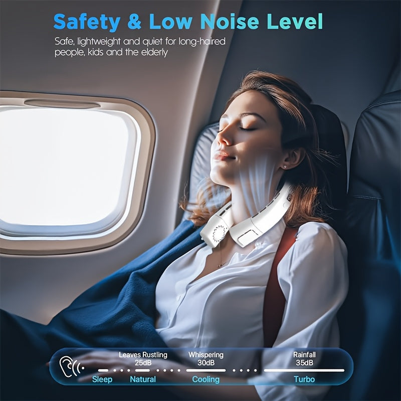 Portable Mini USB Fan with 5 Speed Settings for Travel Outdoor Beach