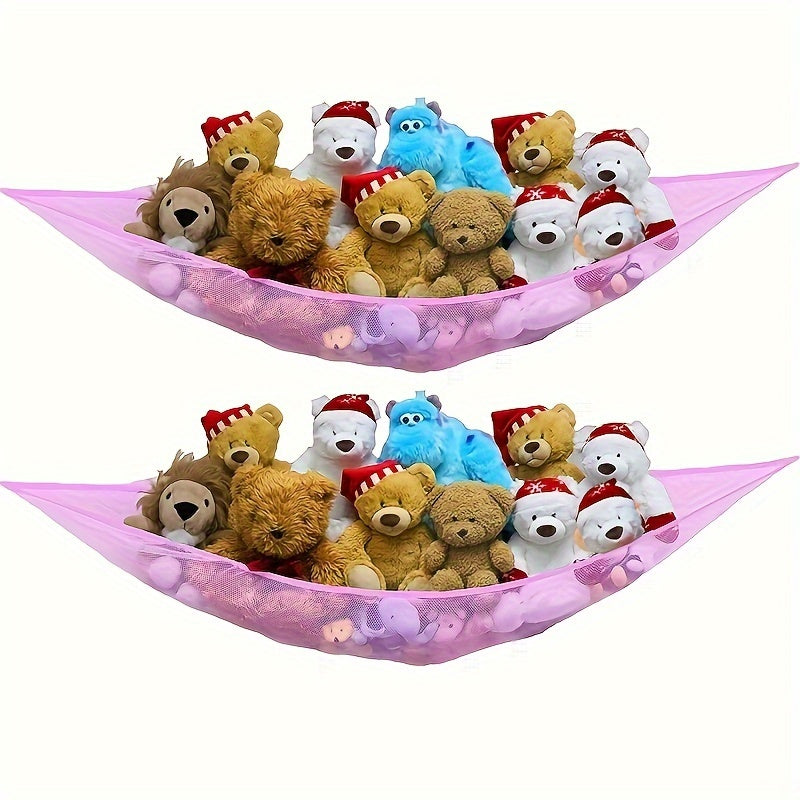 Stuffed Animal Storage Organizer Hangable Net for Playroom or Bedroom