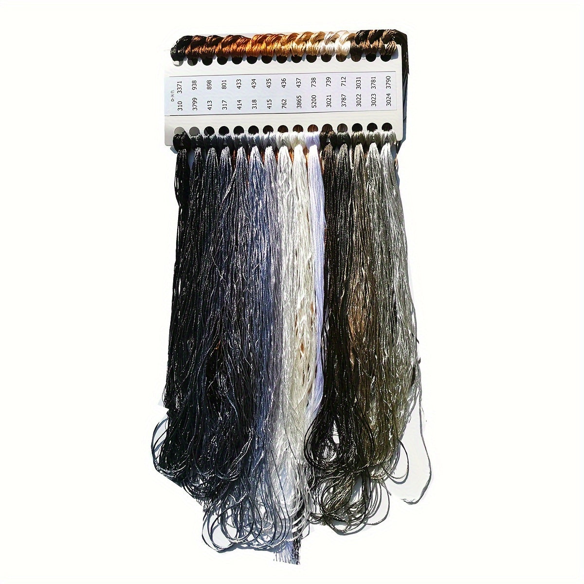 30-rangli polyester ipak ipi to'plami, xochbo'yash uchun o'z-o'zini tikish, igna ishlari