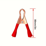 4Pcs 50A Metal Insulated Alligator Clips Black Red Heavy Duty Battery Clamps