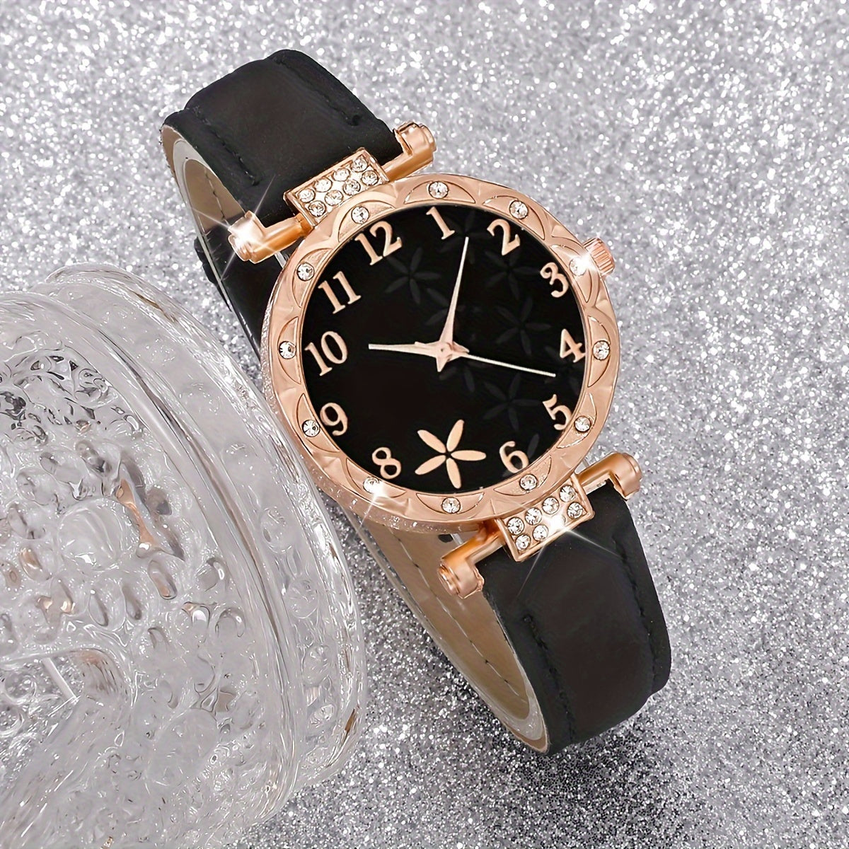 Six Pieces Women's Quartz Watches with PU Leather Straps and Zinc Alloy Dial and Bracelet