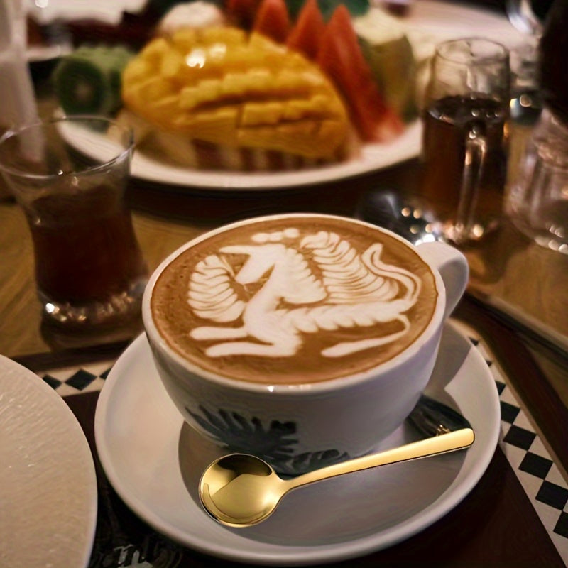 Set of 5 Stainless Steel Coffee and Seasoning Spoons 3.86 Inch Mini Stirring Utensils