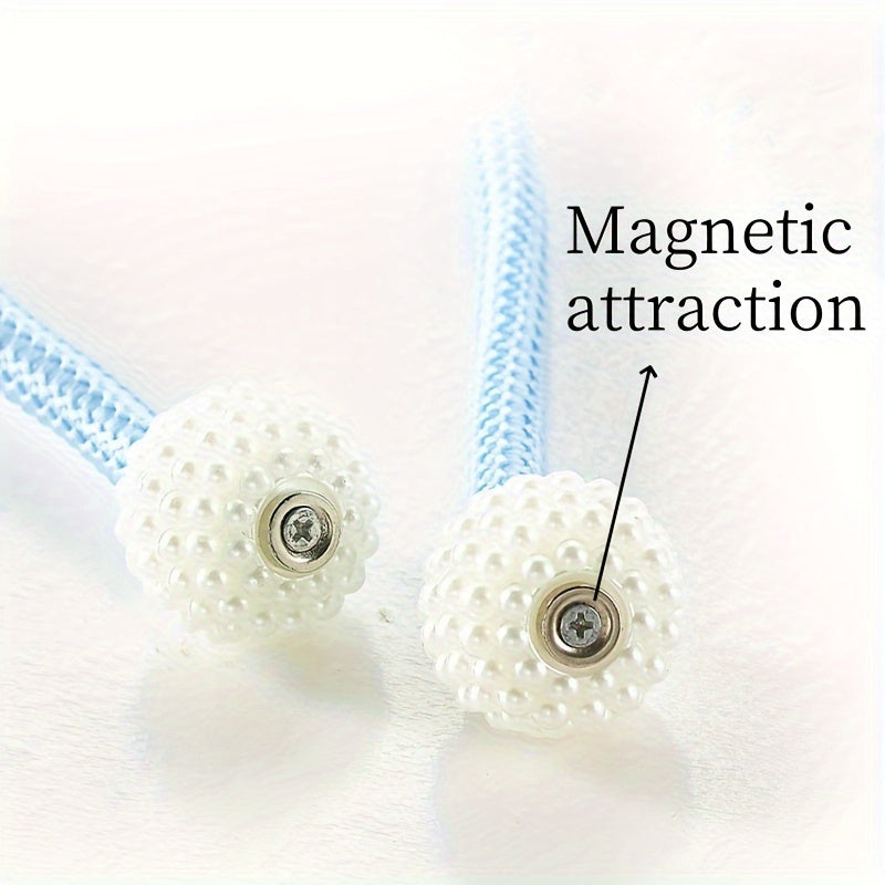 Set of 2 Magnetic Curtain Buckles Space-Saving Tiebacks for Drapery Adjustment