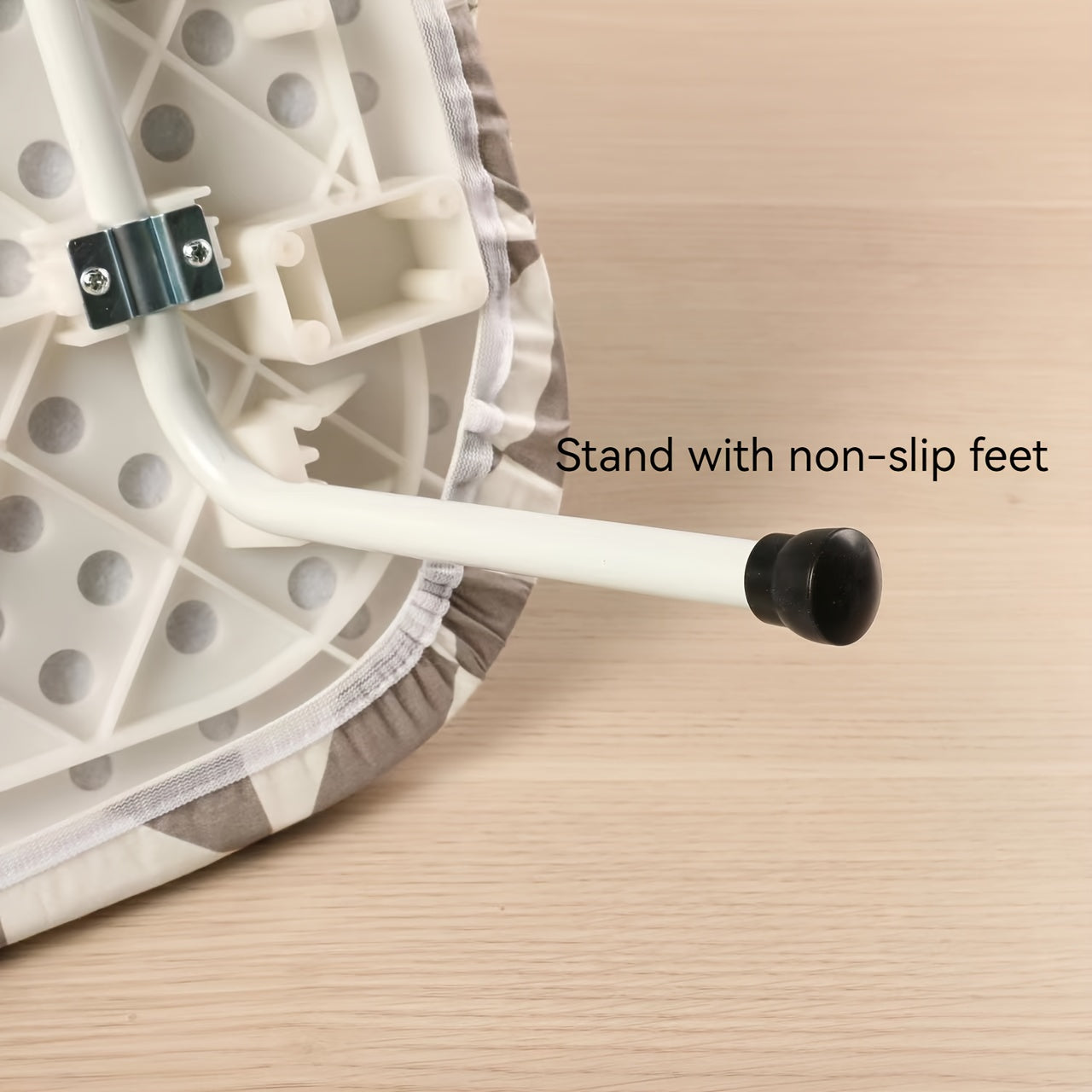 Compact Folding Ironing Board White Stainless Steel Plastic Space-Saving Easy Storage