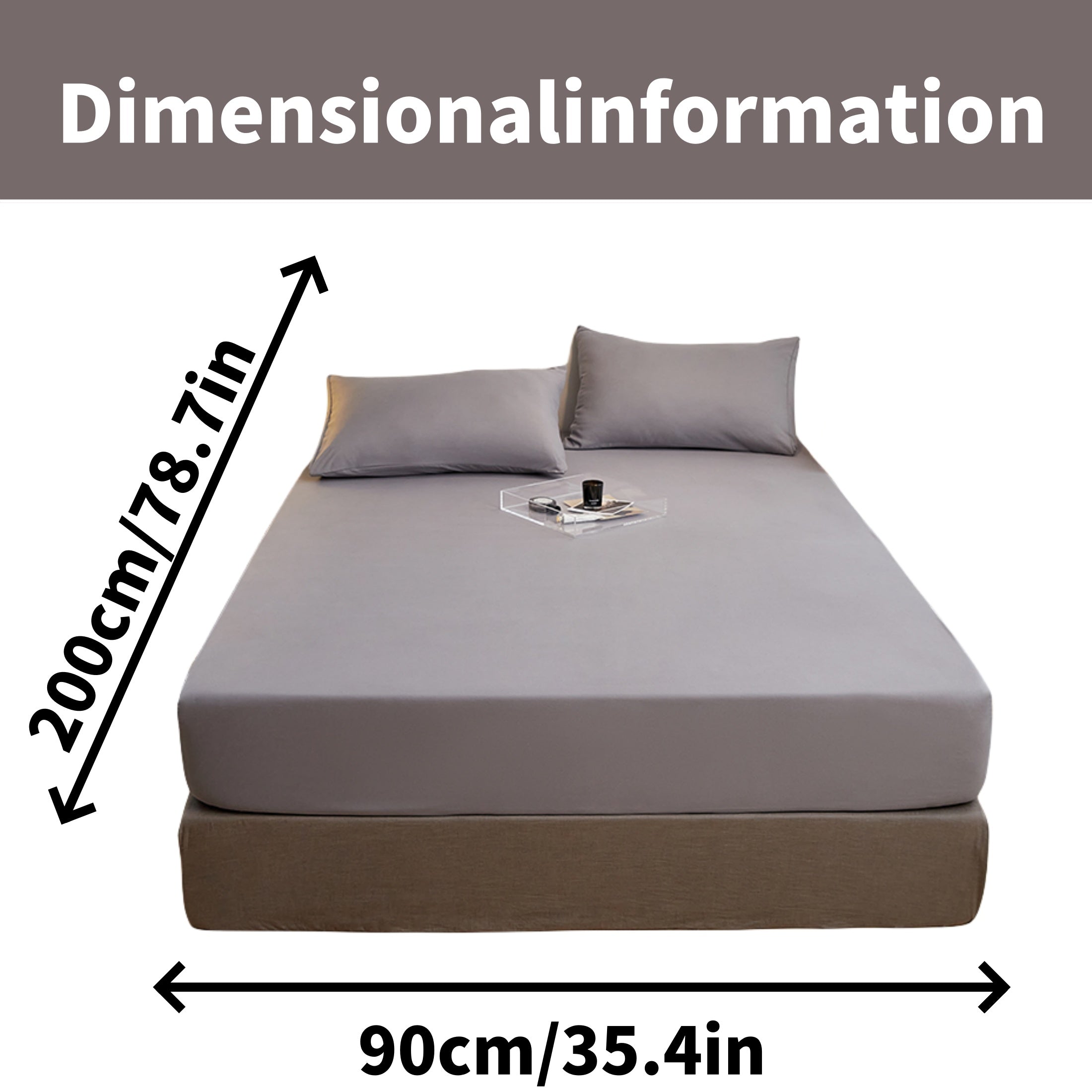 Juego de sábanas ajustadas de poliéster cepillado con 2 fundas de almohada, con bolsillo profundo, ropa de cama