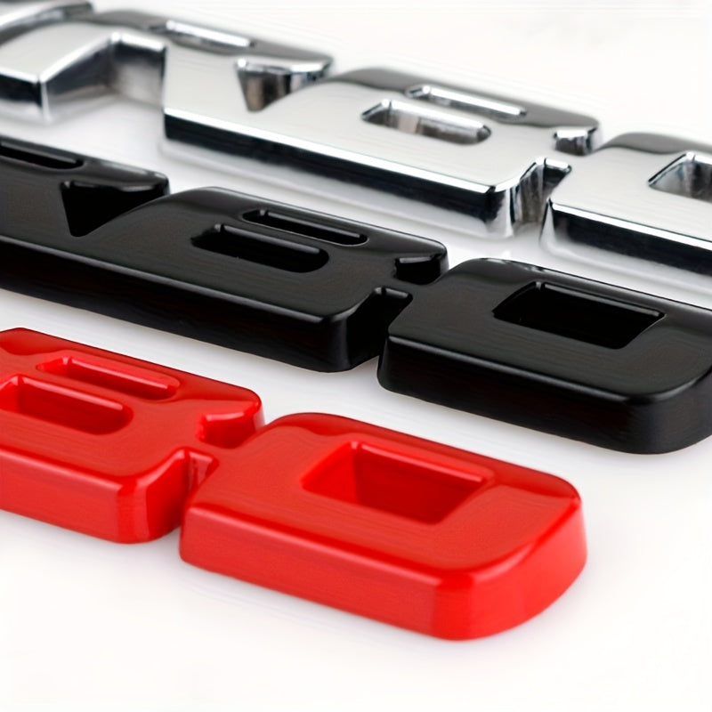 Avtomobil metall shlyuzli stiker emblema avtomobil dekali orqa eshik uchun kumush qora qizil