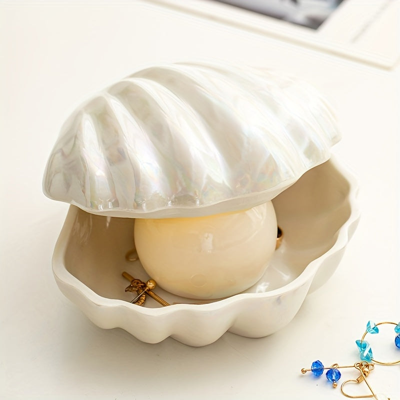 Ceramic Makeup Table with Detachable Jewelry Box and Key Holder Storage Organizer