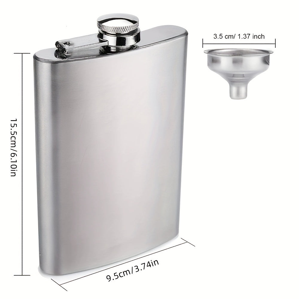 Stainless Steel Hip Flask for Outdoor Use Pocket-Sized with Screw Cap
