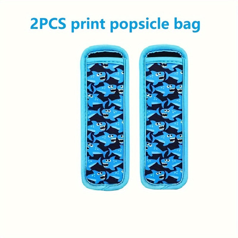 2 ta sevimli multfilm muzqaymoq ushlagichlari to'plami - sevimli muzqaymoqlaringiz uchun mustahkam, yuvilishi mumkin bo'lgan qoplamalar, yozgi zavqlanishlar yoki sovg'alar uchun ideal