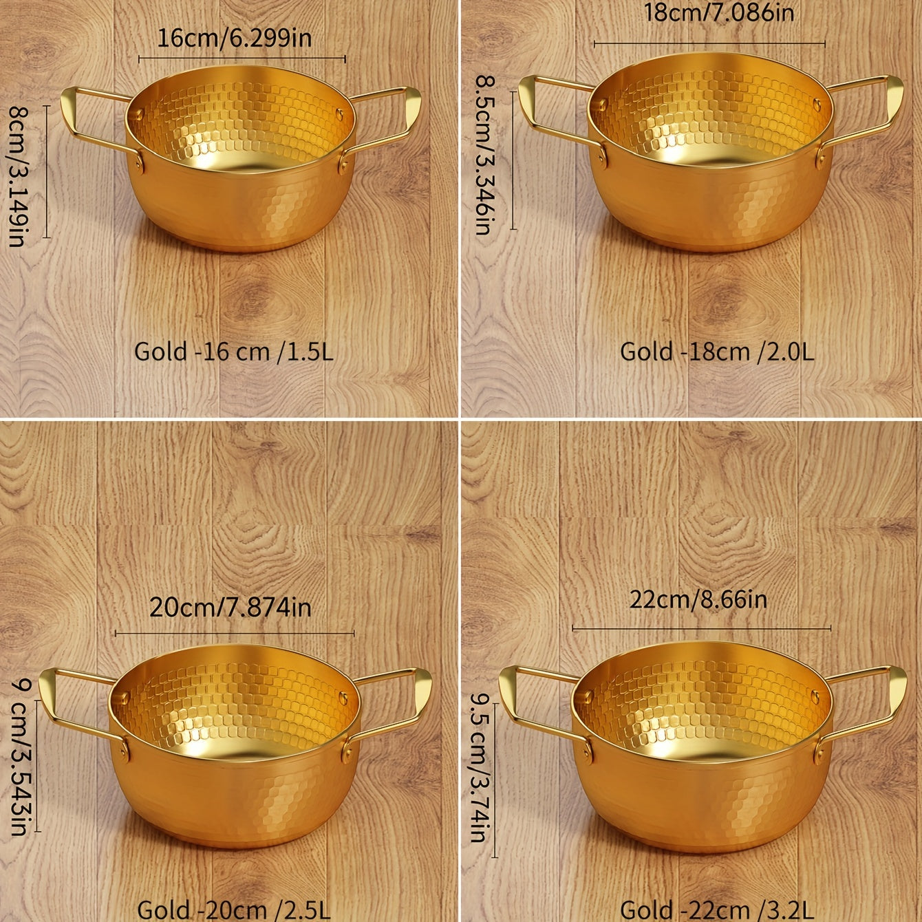 Stainless Steel Soup Pot with Handles for Cooking and Boiling in Silver