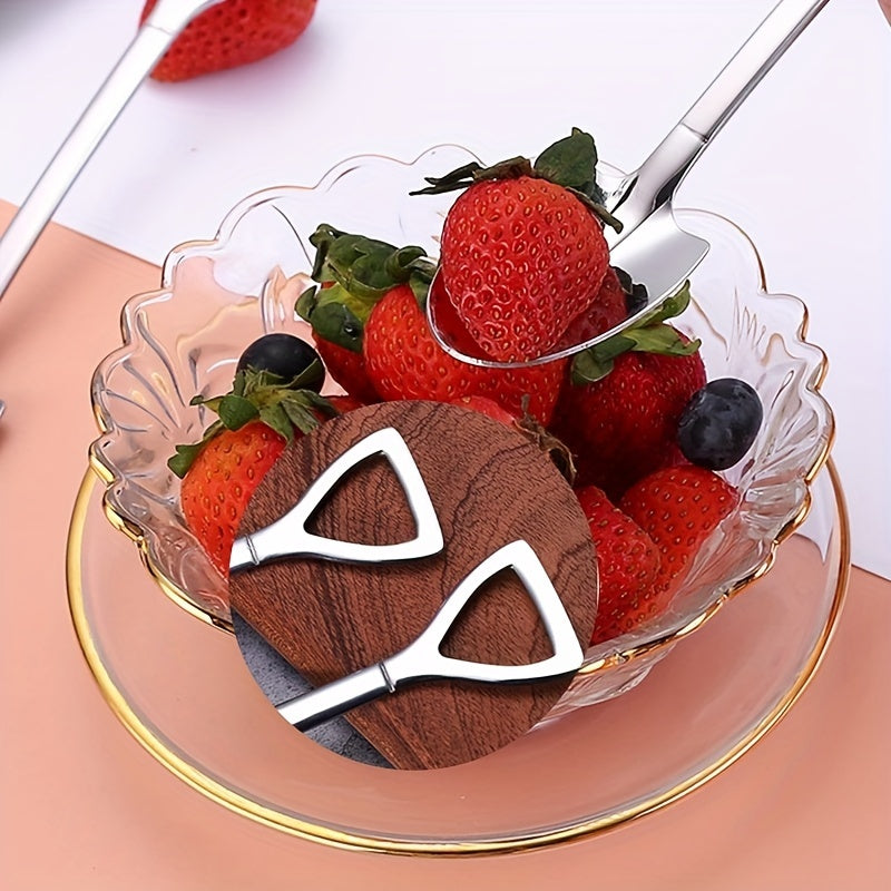 Set of 4 Stainless Steel Dessert Spoons 6 Inch for Tea Coffee Ice Cream