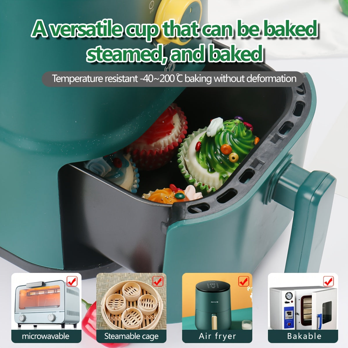 Pack of 100 Disposable Cupcake Liners Polka Dot Greaseproof Paper for Baking Muffins and Cupcakes