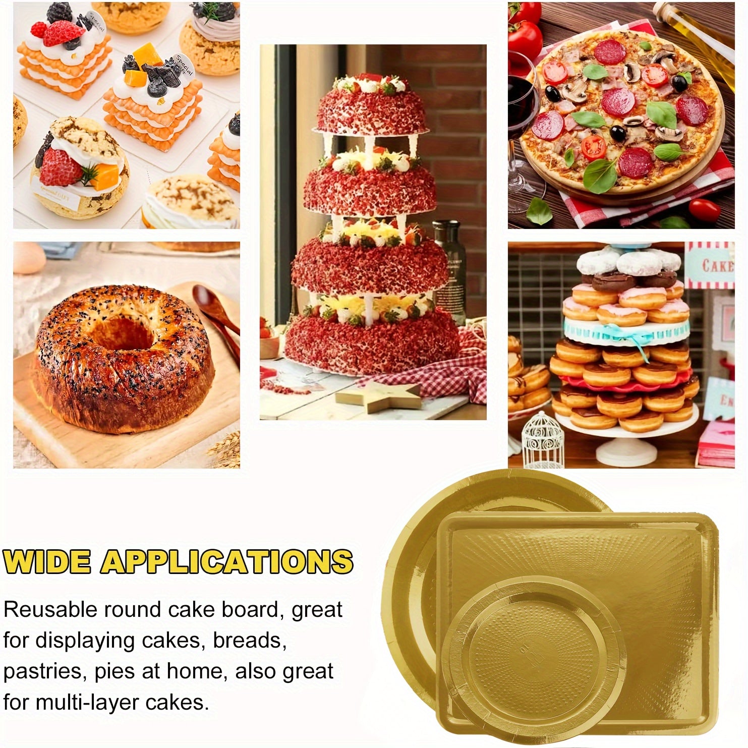 10-Donali Bir Martalik Taqsim Qiladigan Taqsimotlar To'plami, Zarg'aldoq Nuqtalar bilan, Bayramlar va Tadbirlar uchun, Aylana yoki To'rtburchak shaklida