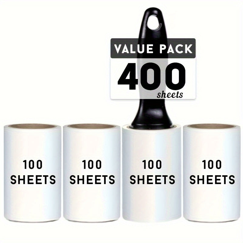 Lint Roller Refills with Extra Sticky Sheets for Pet Hair Removal on Clothes Furniture and Carpet
