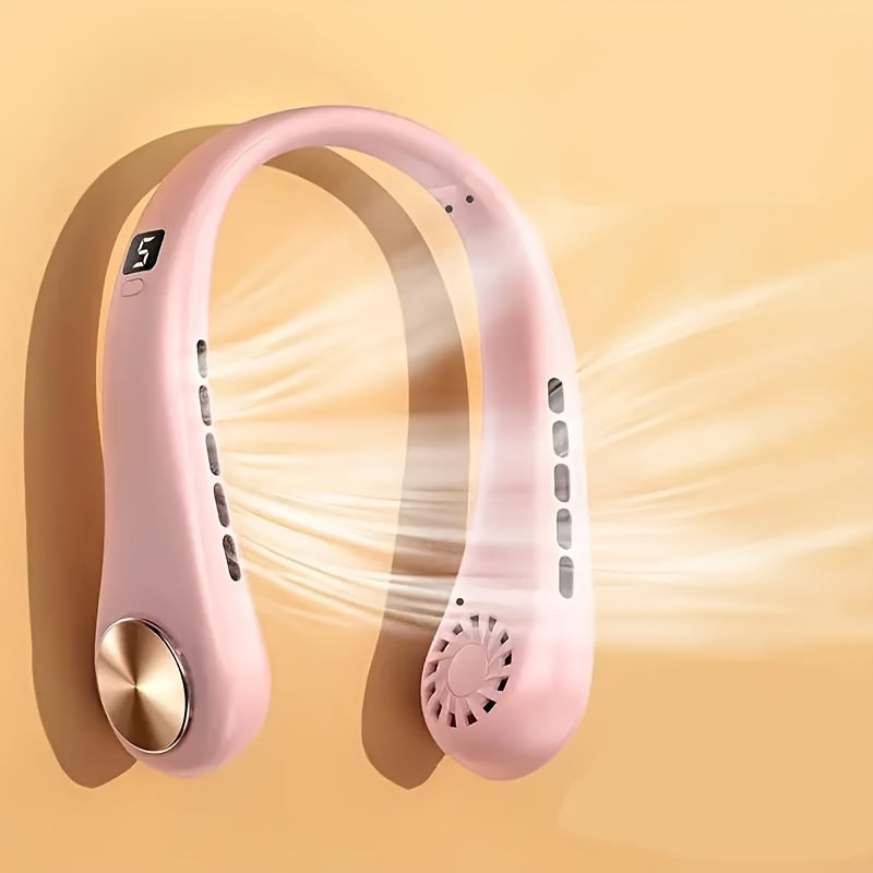 Mini Personal Bladeless Fan with USB Rechargeable 3 Speeds LED Display