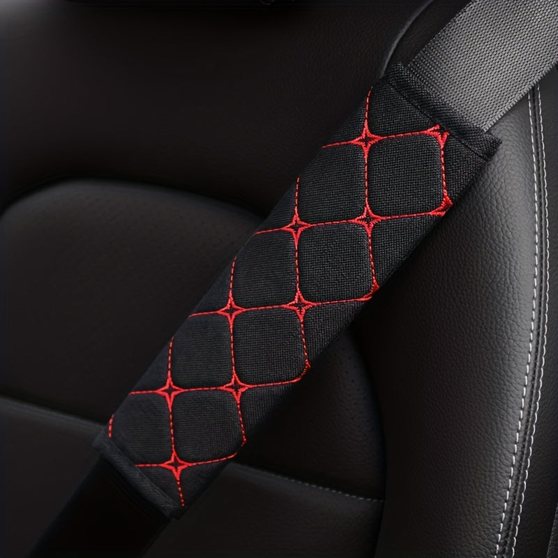 Car Seat Belt Shoulder Cover Embroidered Fabric Safety and Comfort