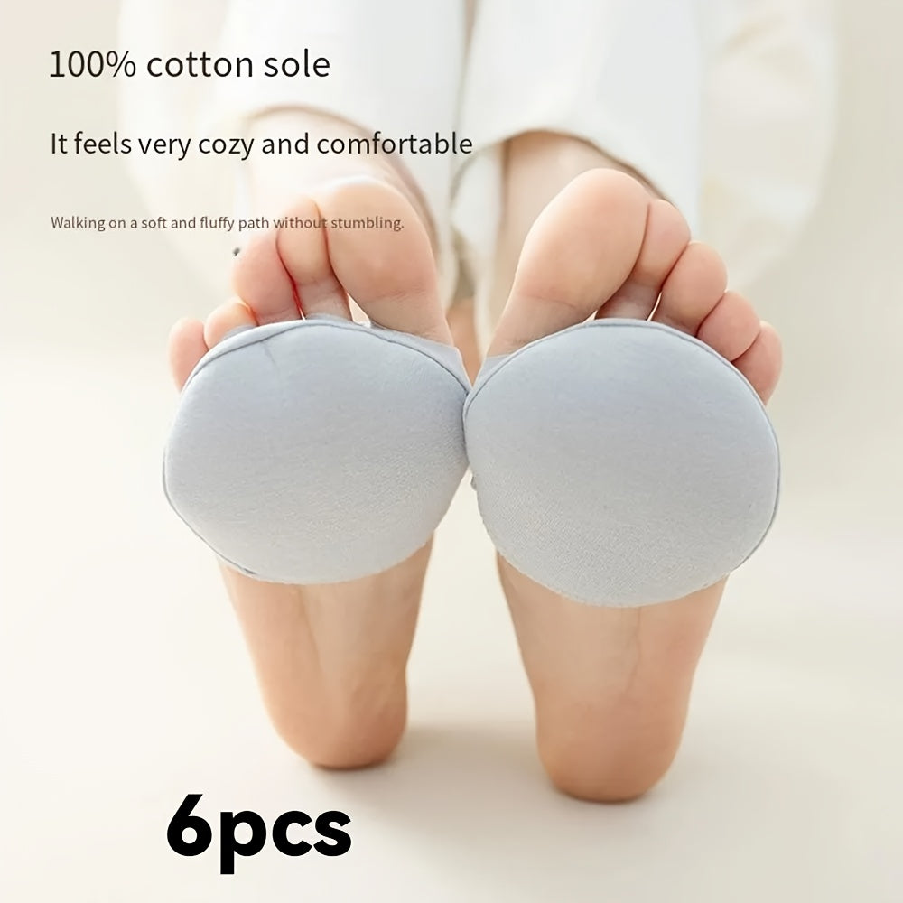 Women Toe Pads Six Pack Half Insole High Heel Toe Support Non-Slip