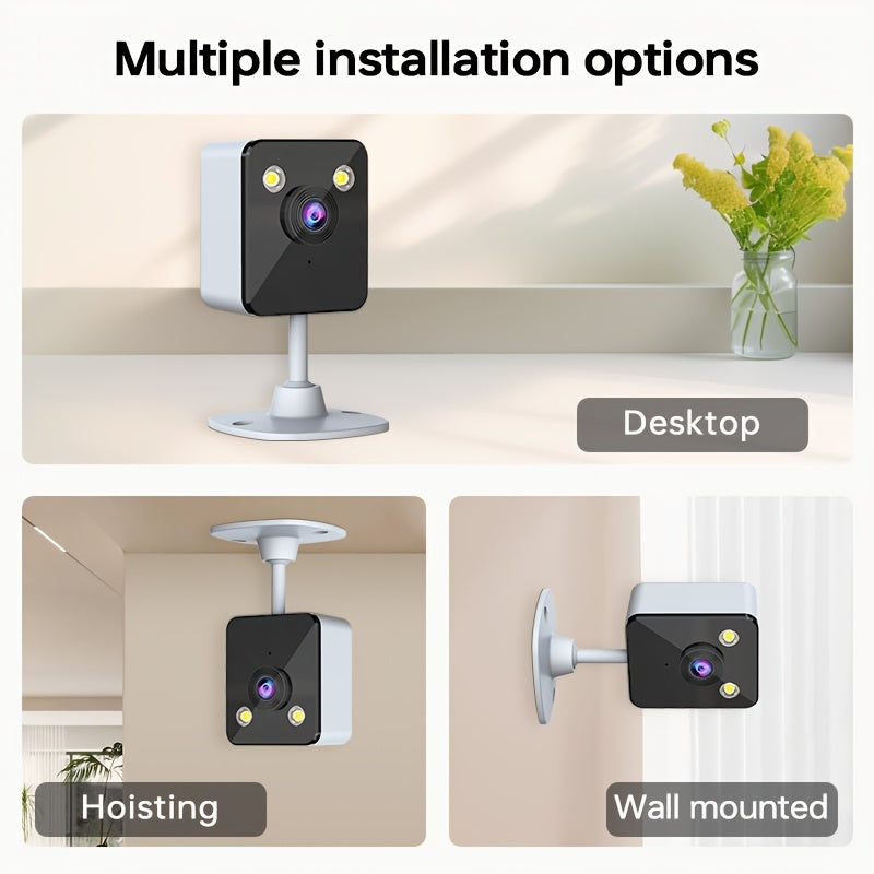 3MP HD Indoor Wireless Security Camera Night Vision Motion Detection Two-Way Audio USB Power Wi-Fi App Control