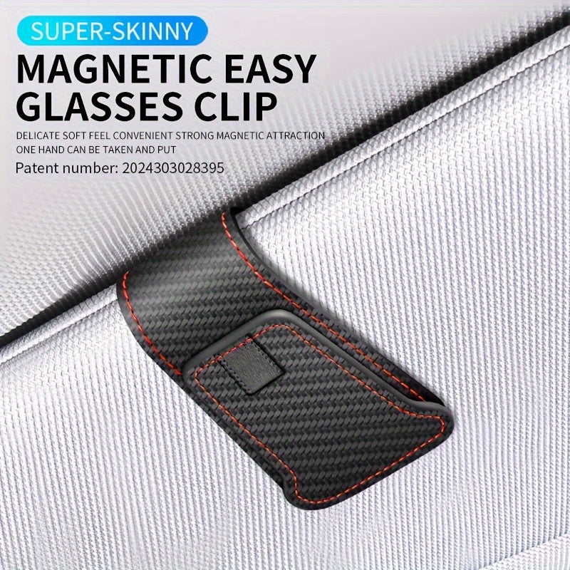 Universal Car Sun Visor Glasses Holder Clip Magnetic Eyeglasses Storage Organizer