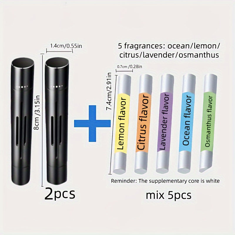 7 шт. освежитель воздуха для автомобиля, клипсы на вентиляцию, твердая палочка, благовония, аромат