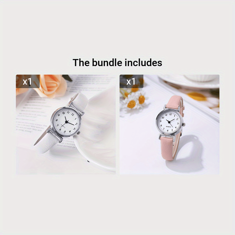 Unisex Quartz Watch Thin Strap Elegant Minimalist Gift for Students