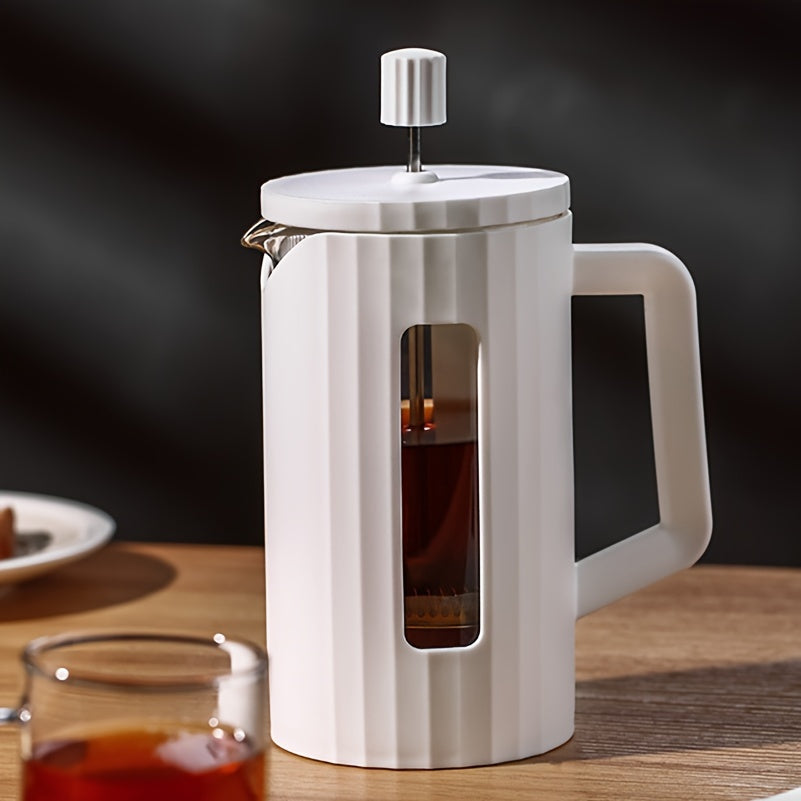 Cafetera de vidrio de borosilicato de 600ml con filtro de acero inoxidable, cafetera de vertido manual