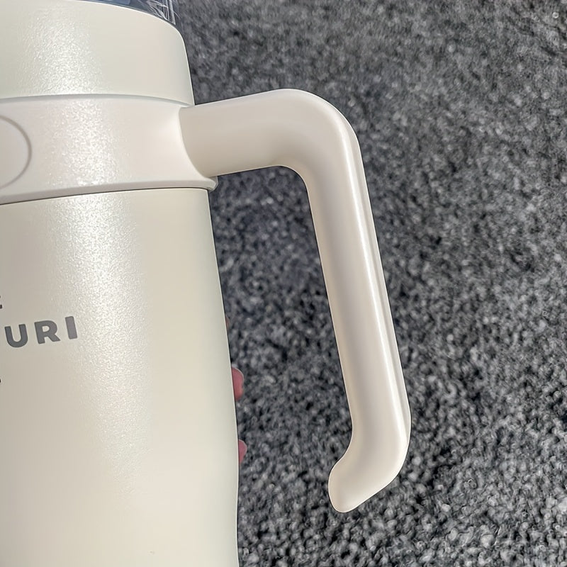 1140ML Автомобильный изоляционный стакан с большой емкостью для воды, простой офисный стакан с соломинкой, нержавеющая сталь ледяной тумблер