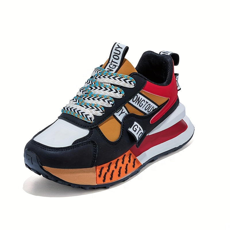 Women's Fashion Sneakers Low Top Lace-Up PU Upper Fabric Lining PVC Sole All-Season