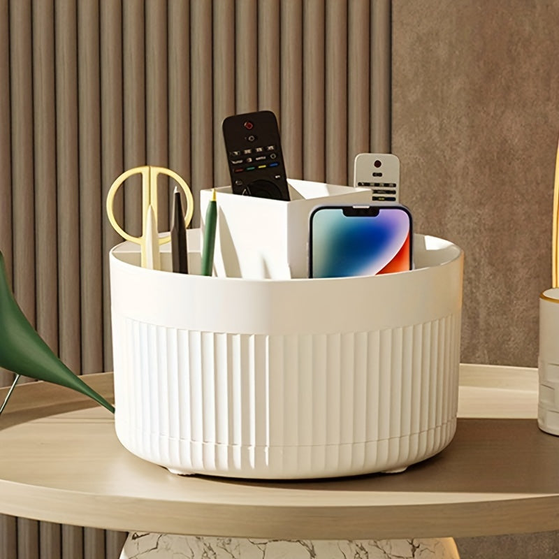 Aylanadigan makiyaj tashkilotchisi cho'tkalar va teri parvarishi uchun, qo'l bilan yuvilishi mumkin, oq