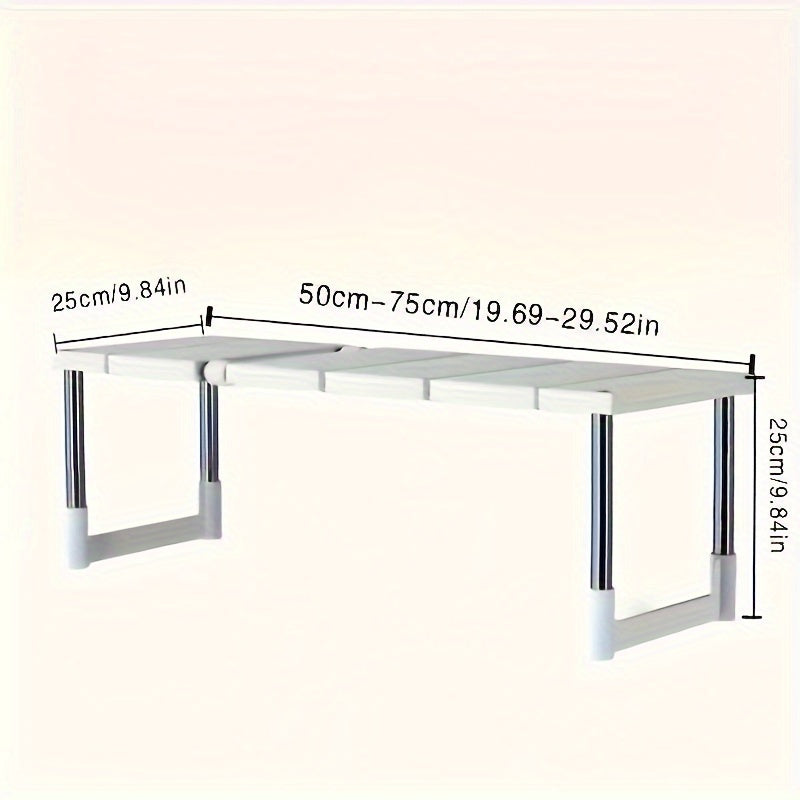 Регулируемый органайзер из нержавеющей стали под раковиной с экономящей пространство конструкцией - Многоуровневая полка для хранения вещей для кухонных и ванных шкафов