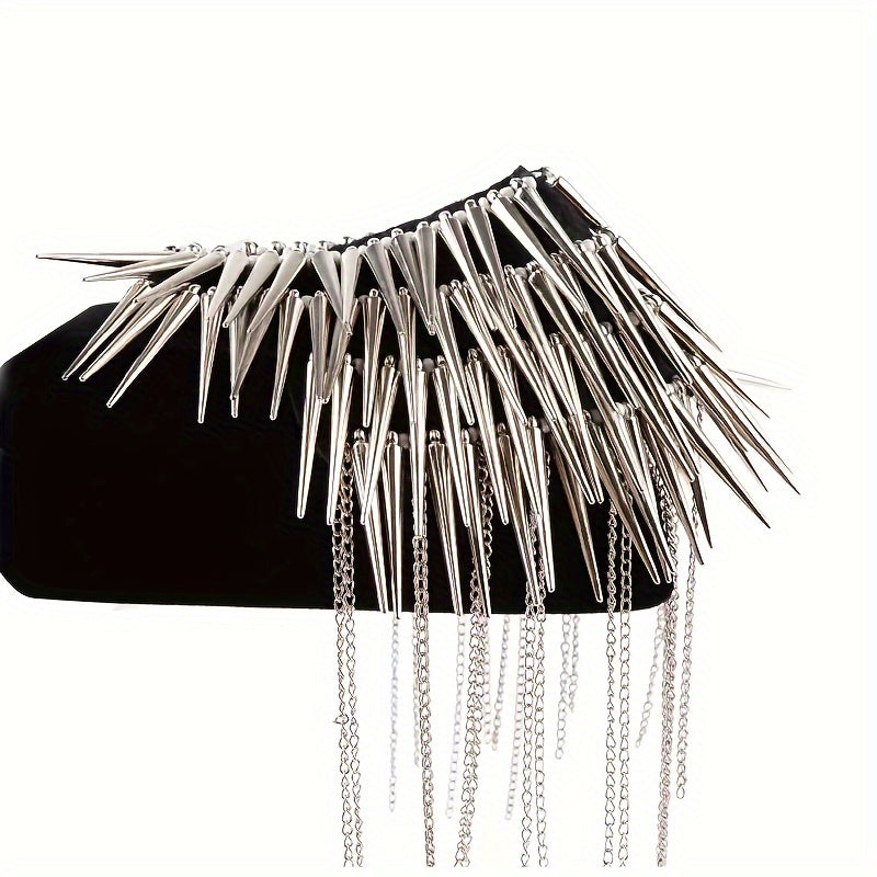 Men's Punk Rock Leather Accessories with Studs Epaulettes Tassels and Retro Style