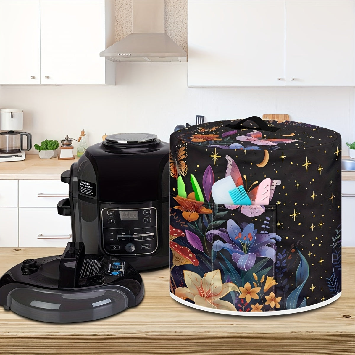 Boho Flower yuviladigan bosimli qozon uchun qopqoq 8 kvartlik Instant Pot