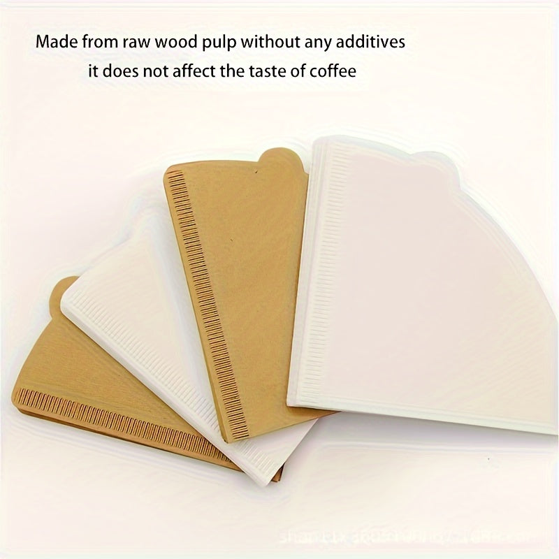 100 Premium Coffee Filters Pack, Wood Pulp, Taste-Neutral, Easy Handle