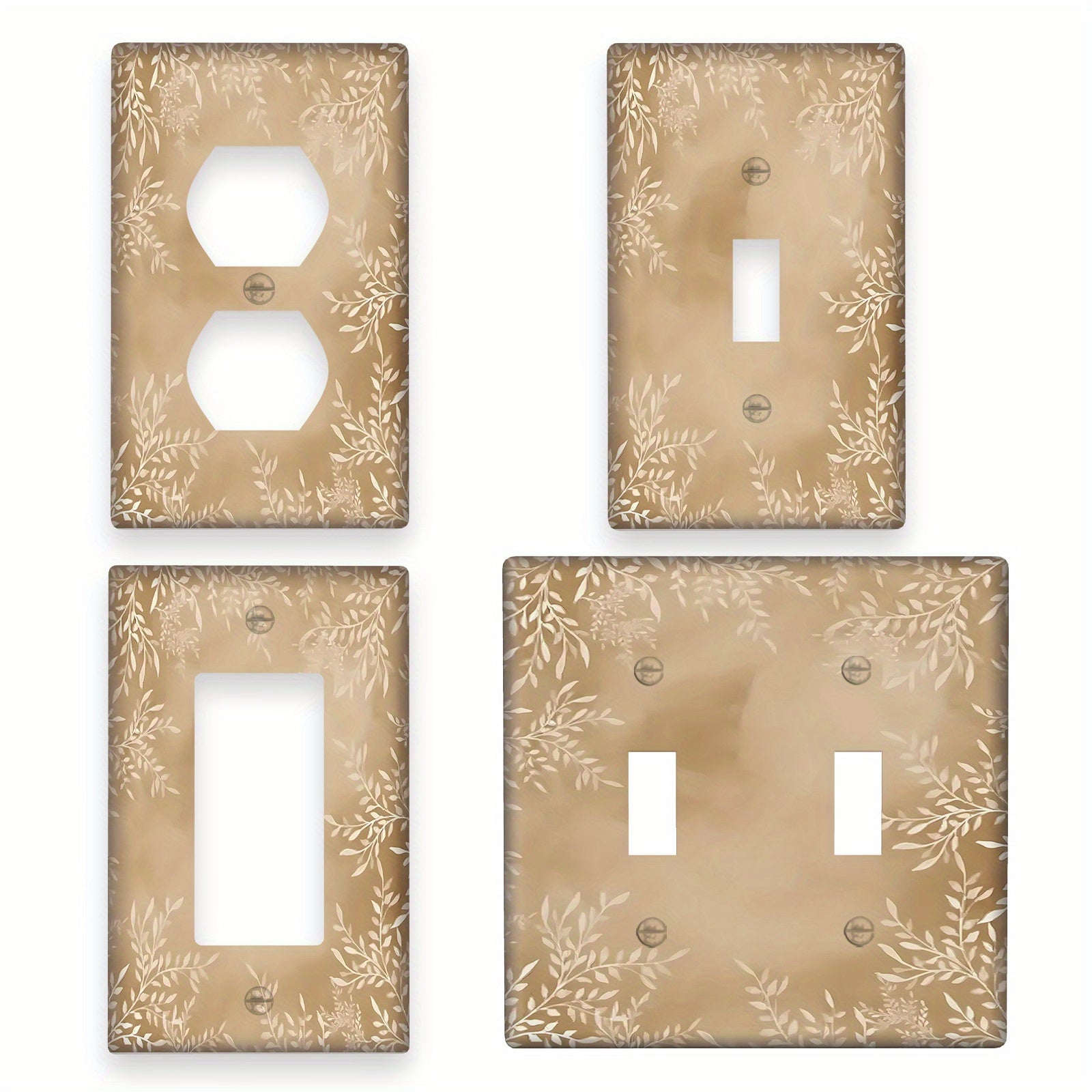 Floral Watercolor Wall Plate for Light Switch Cover 1 or 2 Gang Farmhouse Decor