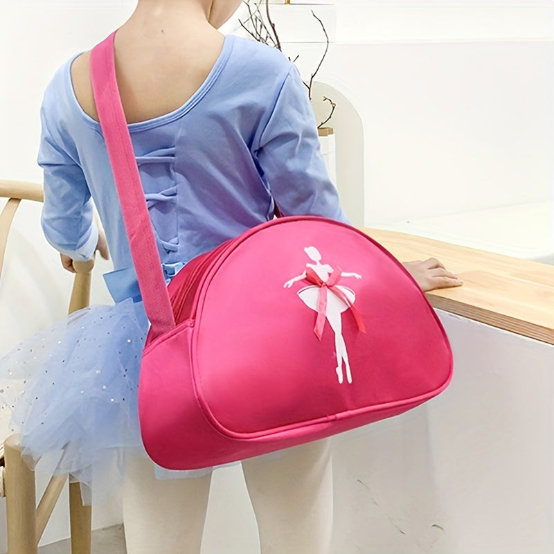 Girls' Single Shoulder Backpack for Dance Fitness Lightweight Zipper Adjustable Strap