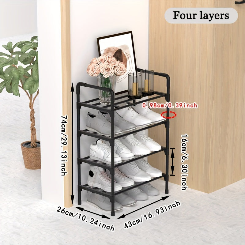 Multi-Layer Metal Shoe Rack for Entryway and Bedroom Storage