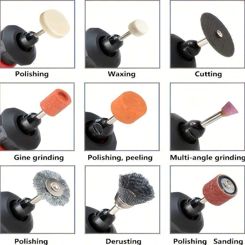 Diamond-Coated Polishing Kit for Woodworking Jade Carving Metal Cutting 105pcs