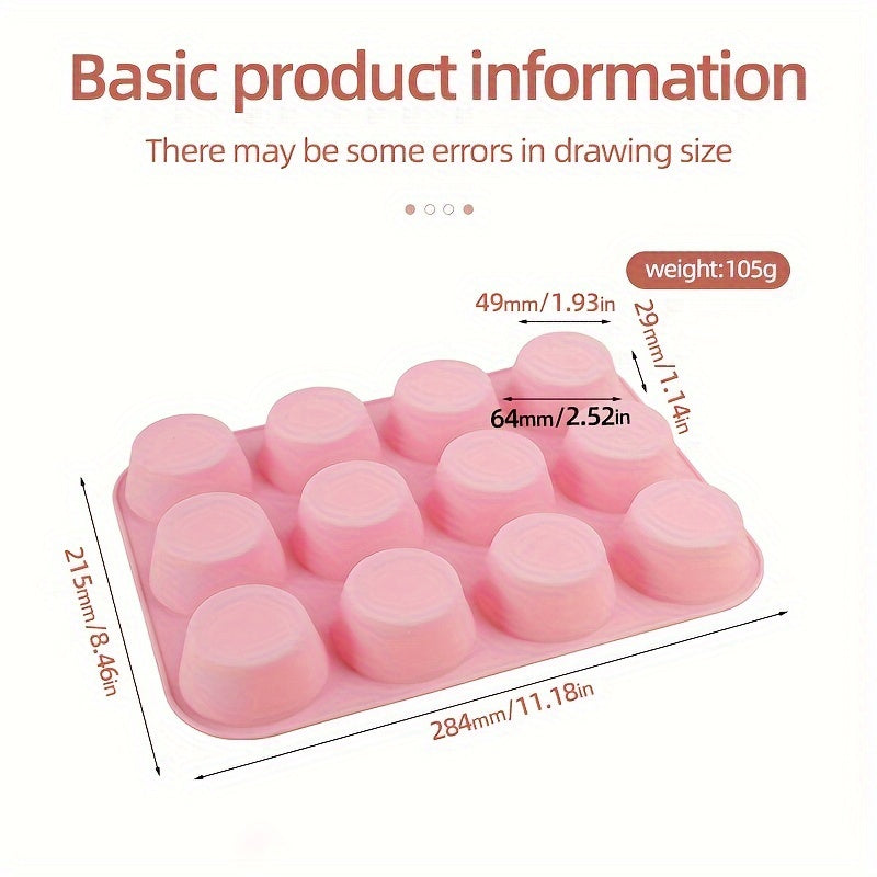 Silicone Mousse Cake Mold 6 8 12 Cavity Round Jelly Pudding Egg Tart Baking Tool