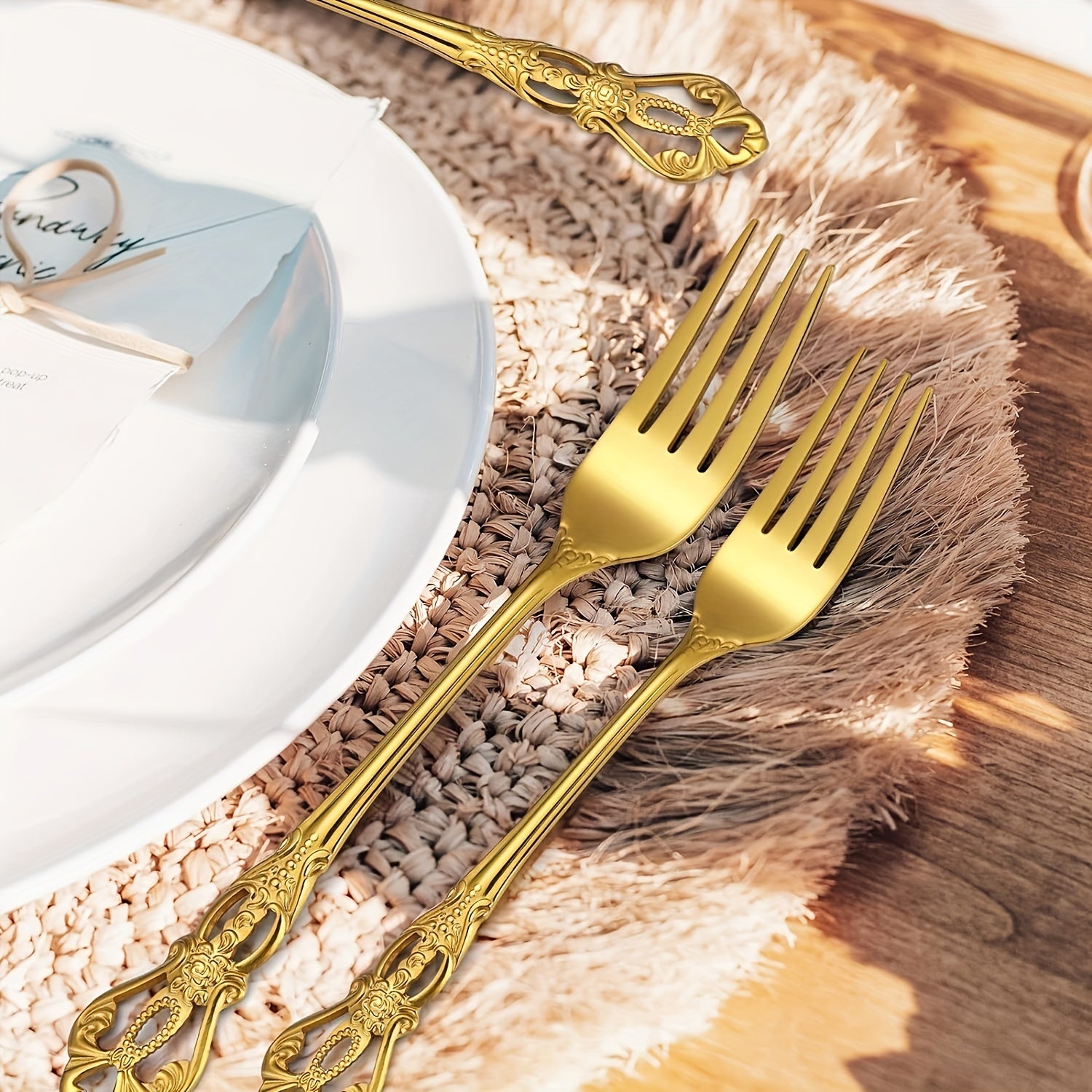 Vintage Stainless Steel 12-Piece Flatware Set with Dessert Fork Spoon and More