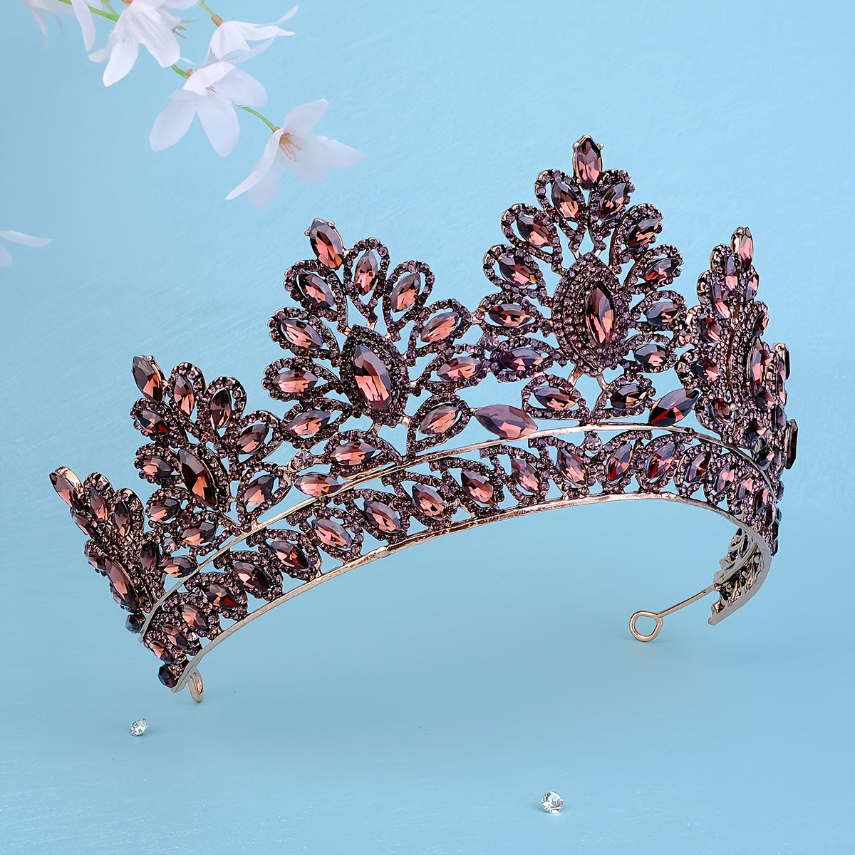 Rhinestone Alloy Tiara for Women Girls Party Prom Bridal Crown Head Accessory