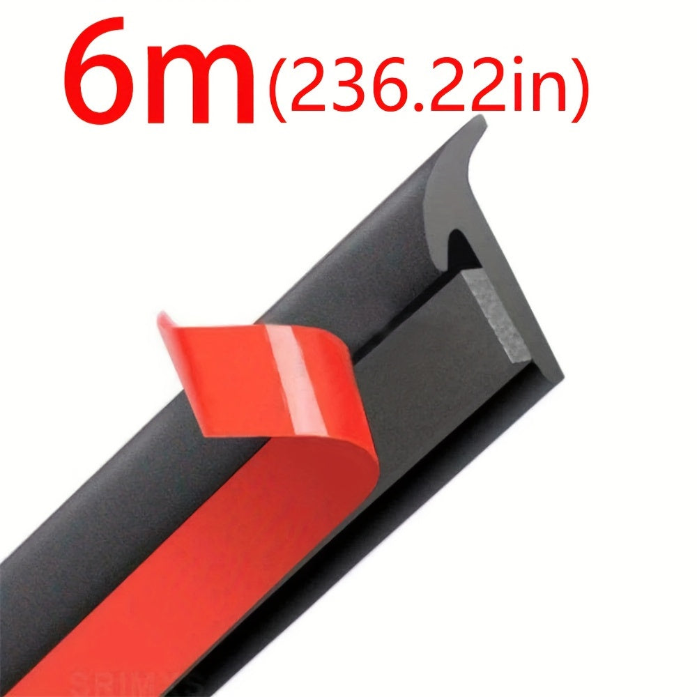 Car Windshield Seal Strip Rubber Weatherproof Draft Guard T-Type Edge Sealing